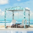 thumbnail image 2 of Outsunny 6.5' Weighted Cabana Beach Umbrella w/ Sandbags, Carry Bag, Green, 2 of 10