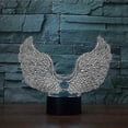 thumbnail image 1 of Wekity 3d Angel Wings Shape Night Light 7 Color Change Led Table Desk Lamp Acrylic Flat Abs Base Usb Charger Home Decoration Toy Brithday Xmas Kid Chi, 1 of 4