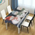 thumbnail image 4 of Yayeee Tablecloths 60" x 60" Rectangle Wrinkle Resistant Party Table Cover, Green Snowmen, 4 of 8