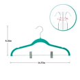 thumbnail image 5 of VECELO 20-Pack Velvet Clothes Hangers, 16.5in Heavy-Duty Hangers with Adjustable Clips, Non-Slip, Space-Saving, Green, 5 of 5