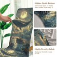 thumbnail image 5 of Yayeee 2 Pack Dining Chair Covers Stretch Parson Chairs Slipcovers Seat Protector, Whale and Moon, 5 of 6