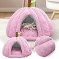 thumbnail image 2 of Cozy Pumpkin Cat Cave Bed with Removable Cushion - Warm Enclosed Indoor Cat House for Kittens and Small Dogs, Cute Seasonal Hideaway Sleep Tent Pet Bed, 2 of 6