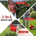 thumbnail image 4 of Electric Weed Wacker, Cordless String Trimmer with Wheels, 2Pcs 20V 2.0Ah Batteries, 3 Types of Blades, Adjustable Length, Weed Eater Grass Trimmer/Edger/Brush Cutter for Lawn Yard Garden, 4 of 9