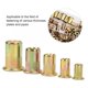 thumbnail image 5 of Kit de nuez de remache de 120 unids Cabeas planas plateadas de zinc Tuercas de cierre roscadas M4 / M5 / M6 / M8 / M10, 5 of 7