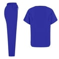 thumbnail image 3 of Scrubs for Women and Men Set – Medical Uniform, Binding Top and Drawstring Pants Scrub Sets Royal Blue 2XL, 3 of 5