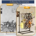 thumbnail image 7 of Freestanding Vertical Bike Storage Rack - Heavy-Duty 5-Bike Floor Stand for MTB, Road, 300lb Load Rating Garage Organizer, 7 of 7