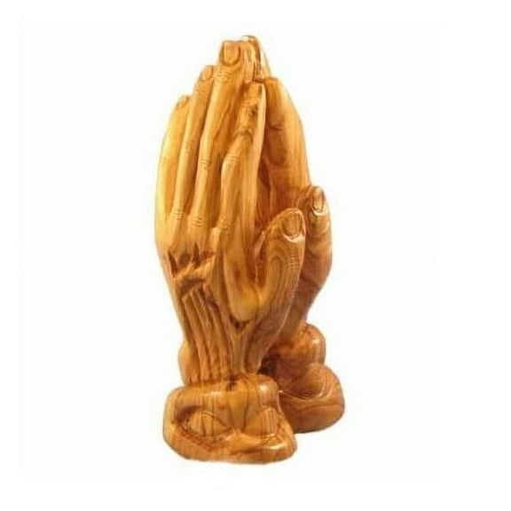 Holy Land Market Olivewood Praying Hands (20 to 23 cm or 8 to 9 Inch) - Extra Large Hands - Museum Quality