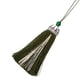 thumbnail image 2 of Injueey LLavero de borla colgante resistente al agua, llavero bonito y encantador, anillo de llaves, accesorios de coche para mujer, bolso, Artesanía Verde oscuro, 2 of 6