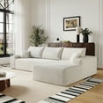 thumbnail image 2 of JIE LISHUN 108" Cloud Sectional Couch with L-Shape Chaise,Modern Modular Sofa with Deep Seat,Upholstered Couches for Living Room Bedroom,No Assembly Required,White, 2 of 5