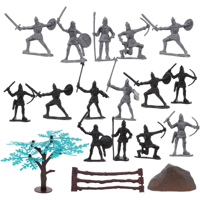 1 Set of Ancient Soldier Models Simulation Military Soldier Models Plastic Small Soldier Models