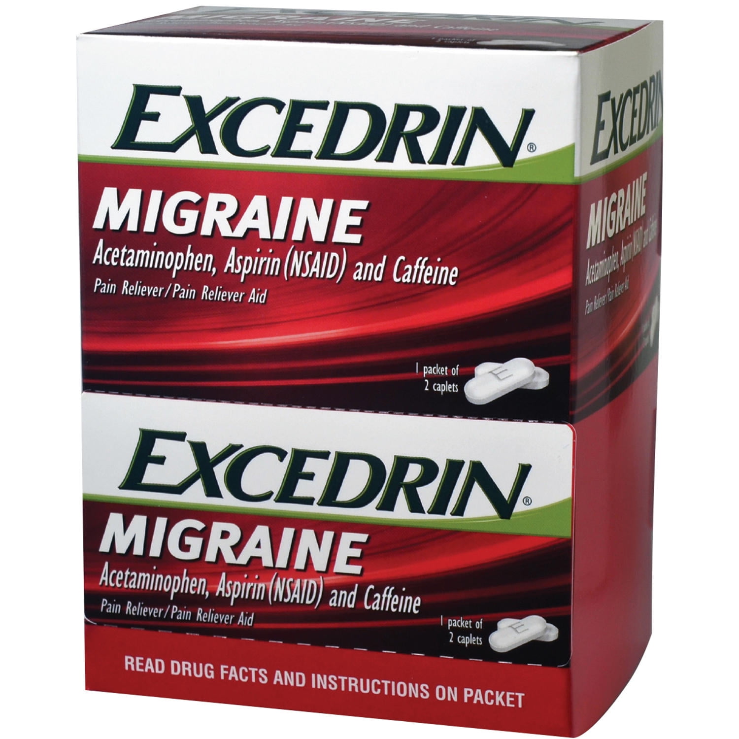 Can You Cut Excedrin Migraine In Half Excedrin Migraine 30 Packets of 2 Caplets Each - Walmart.com