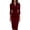 Wine Red, variant on Women's Fall Long Sleeve Bodycon Work Dress Lapel Button Up Formal Dress Midi Business Office Sheath Pencil Dress White