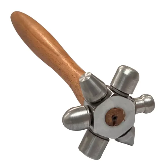 ToolTreaux 6 in 1 Multi-Head Specialty Jewelry Hammer Jewelers Tool