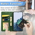 thumbnail image 5 of Wallet Case for Samsung S9 Plus Magnetic Clasp Folio Kickstand Premium Leather Case with Hand Strap, [RFID Blocking] Credit Card Slots Shockproof TPU Inner Cover for Samsung Galaxy S9 Plus, Green, 5 of 8