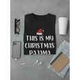 thumbnail image 3 of Smartprints Mens Graphic Tee Black - Christmas Pajama Shirt 100% Cotton Regular Fit, 3 of 4