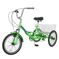 thumbnail image 2 of Lilypelle 24" Adult Tricycle Folding Tricycle 3 Wheel Bikes 7 Speed Trikes with Shopping Basket for Seniors Adult,Apple Green, 2 of 15
