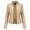 Beige, variant on Womens Trench Coats Hwretie Coat New Ladies Slim Leather Stand-Up Collar Zipper Stitching Solid Color Jacket Red 3Xl
