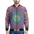 thumbnail image 3 of Chaqueta con cremallera psicodélica abstracta para hombre, sudadera de gran tamaño con estampado 3D, chaquetas bomber de manga larga para primavera y otoño para mujer, 3 of 5