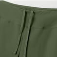 thumbnail image 4 of Women's Capri Golf Trousers Casual Quick Dry UPF 50+ Lightweight Quick Dry 3/4 Cargo Pants Hiking Shorts with Pockets Army Green L, 4 of 7