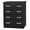 Black 39 x 29 x 16 in, variant on Better Home Products 5 Drawer Wooden Dresser Contemporary Black