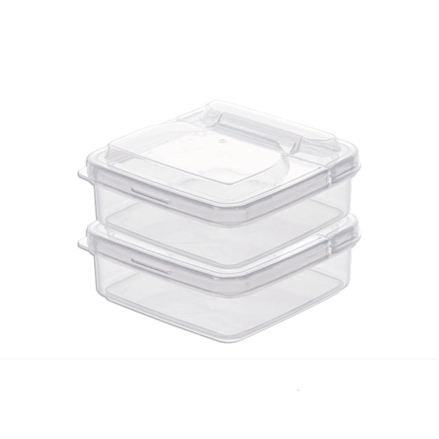 2 Pack-Plastic Cheese Storage Containers with Lids Airtight Keeps Cheese Fresh And Delicious Cheese Preservation Container for Fridge