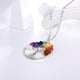 thumbnail image 2 of 7 Tree of Life Wire Wrapped Link Chain Pendant Necklace Reiki Natural Stone Crystal Gemstone Beads Necklace for Women Men, 2 of 5