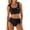 a14-Black, variant on KPOPLK 2Pcs Women's Polka Dots Triangle Thong Bikini Sets Floral Cute Bathing Suit Swimsuit(M,Dark Blue)