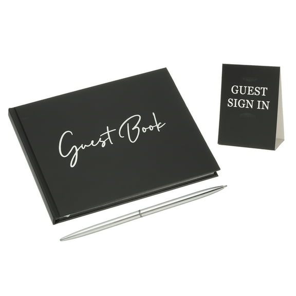 Uxcell Guest Book, 100 Pages Wedding Guest Sign in Book Reception Signature Book Party Decorations Supplies for Birthday Bridal Shower, Rose Gold