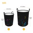 thumbnail image 3 of Lukts Color Musical Notes for Round Dirty Clothes Basket, Waterproof Dirty Storage Bag Suitable for Home, Bathroom, Car Trunk-Medium, 3 of 6