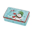 thumbnail image 1 of AMLESO Christmas Tin Box Gift Box Cute Case for Christmas Party Favor Holiday Snowman, 1 of 8