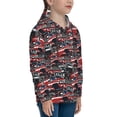 thumbnail image 3 of Lsque Red And Blue Cars Patten Youth Hoodie Sweatshirt Pullover with Kangaroo Pocket Boys and Girls Hoodie Warm Hoodie for Kids-Medium, 3 of 6