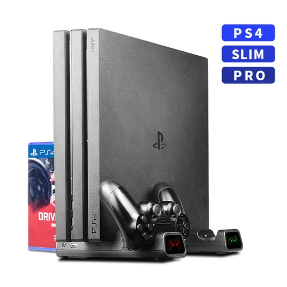 Charger Dock for PS4 / PS4 Slim / PS4 Pro Console, Dual Controller Charging Station Stand for PlayStation 4 Wireless Controllers(Does not include the game console or controllers)