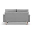 thumbnail image 6 of 69" Modern Decor Upholstered Sofa Furniture, Wide Velvet Fabric Loveseat Couch, Solid Wooden Frame with Padded Cushion - Grey 11400, 6 of 9