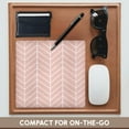 thumbnail image 4 of 3dRose, Coral Pink herringbone pattern - modern arrow feather inspired design, MousePad, 4 of 7