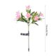 thumbnail image 3 of Lámpara De Pie De Jardín De Plástico 7 Luces Solares De Simulación De Flores Con 42 Led Blancos Cálidos, Impermeables, Para Jardín, Decoración De Patio, Color Rosa, 73cm (1 Unidad) Rkxzt, 3 of 9