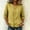 Yellow, variant on Qulqfy Cotton Linen Women's Blouses 3/4 Length Sleeve Floral Print Casual Crew Neck Button Down Spring Green Summer Tops for Women 2026 L