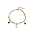 thumbnail image 1 of Pulsera de oro laminado con estrellas negras con blanco, 1 of 5