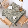 thumbnail image 2 of Beige Green Camo Pixel Pattern Square Tablecloth,Waterproof Square Table Cover,Wipeable Spillproof Washable Table Cover for Home Kitchen Party Decor 60"x60"(152x152cm), 2 of 6