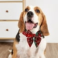thumbnail image 5 of Christmas Dog Collar with Bow, Classic Red Plaid Dog Christmas Collars with Adjustable Buckle, Winter Holiday Decoration for Small Medium Dog, 5 of 6