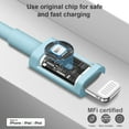 thumbnail image 6 of Coreykin 20W USB C Wall Charger-2 Pack Super Fast Charger with 6FT Cable-Compatible with iPhone 14/14Pro/13/13 Pro/12/12Pro/XS/Max/XR/X/8/8 Plus-Blue, 6 of 7