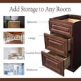 thumbnail image 4 of 3 Drawers Bathroom Vanity Base, Bathroom Drawer Storage RTA Shaker Cabinet, Maple Walnut, 18 inch, 4 of 9