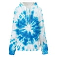 thumbnail image 6 of Womens Fashion Tie Dye Gradient Hoodies Oversized Sweatshirt Plus Size Loose Fit Cute Hooded Jacket Outwears Drawstring Fall Pullover Tops with Pocket, 6 of 7