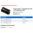 thumbnail image 2 of Carbon Canister - Compatible with 1996 - 1997 Dodge Ram 1500, 2 of 2