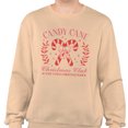 thumbnail image 2 of Candy Cane Christmas Club Sweatshirt Unisex X-Large Sand, 2 of 5
