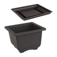 thumbnail image 5 of Training Pots with Tray Flowerpots Durable Bonsai Training Pots Plant Container Portable Outside for Office Home Living Room Ornament Square, 5 of 7