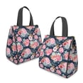 thumbnail image 2 of Pioneer Flower Floral Print Pattern Insulated Lunch Bag for Women & Adults,Large Portable Soft Cooler Lunch Bag,Thermal Food Storage Tote with Pearl Cotton,8.66L,8.75x5.75x9.5 Inch, 2 of 6