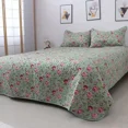 thumbnail image 3 of * Juego de colcha, funda de cama de algodón lavada, funda de almohada, colcha de verano, colcha doble Queen, Sábana individual doble, manta estampada, 3 of 5