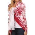 thumbnail image 4 of Sakkas Nichole summer gauze featherweight patterned versitile sheer scarf wrap - 1-Red - One Size Regular, 4 of 5