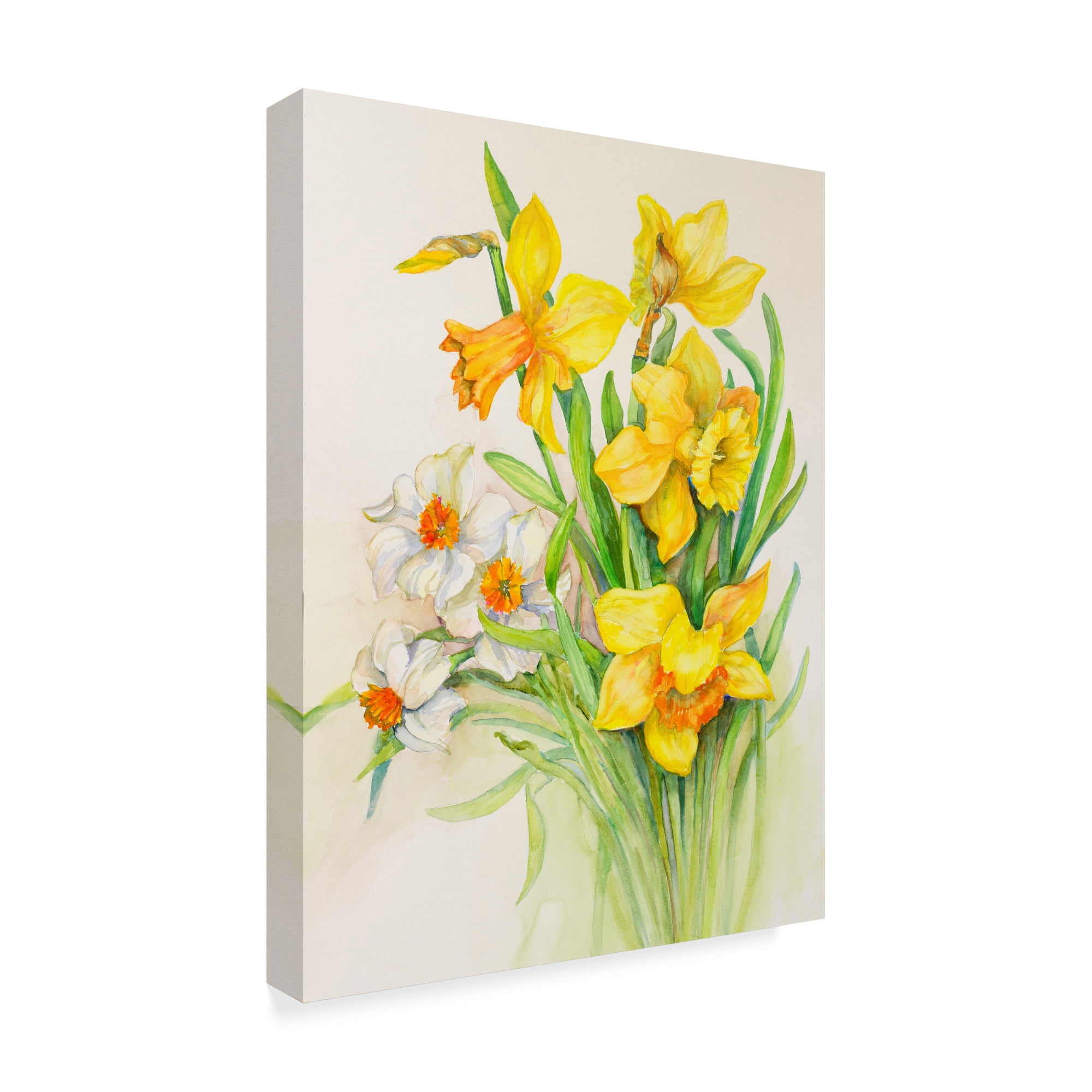 Trademark Fine Art 'Daffodils Springs Calling Card' Canvas Art by Joanne Porter