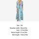 thumbnail image 5 of Vestido largo con estampado floral bohemio Cuello en V Cordón con cordones Ropa de manga larga Monstrate AP000133-40B, 5 of 6